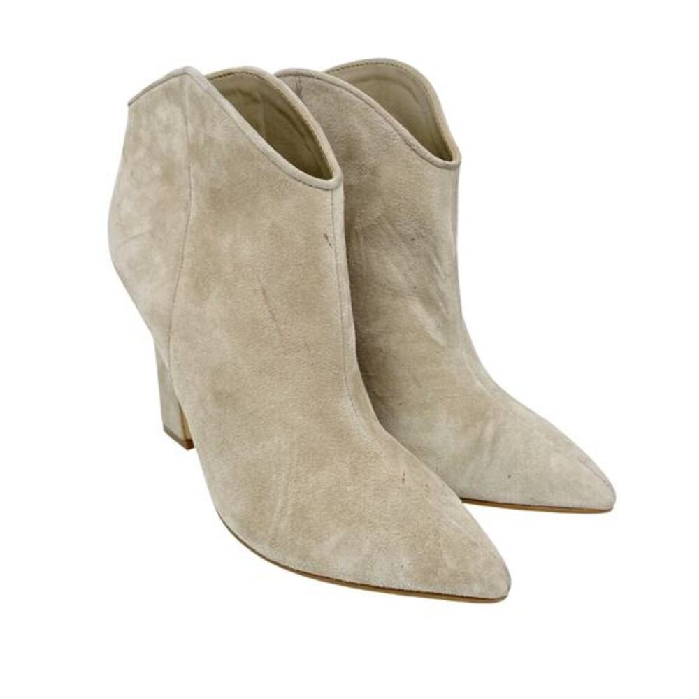 Marc Fisher LTD Woman's Masina Leather Short Ankle Bootie Tan Size 6 M